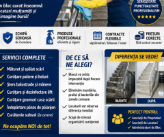 Servicii de curățenie pentru scări de bloc și Asociații de Proprietari – Săcălaz Timiș
